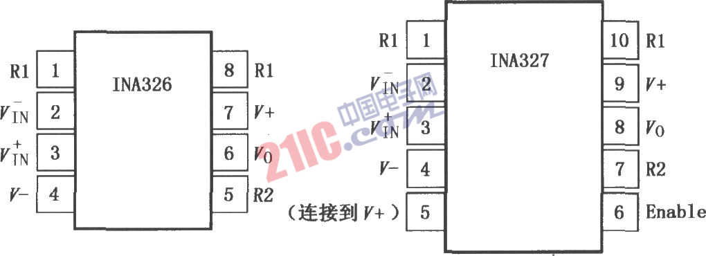 <strong>INA</strong>326／327精密Rail-Rail I／O<strong>儀表放大器</strong>電路