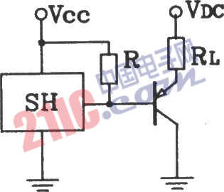 SH型霍爾開與<strong><strong>集電極</strong></strong>輸出<strong><strong>接口電路圖</strong></strong> 