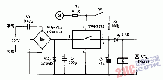 巧用TWH8778作高靈敏<strong>觸摸</strong>報(bào)警器<strong>電路圖</strong>