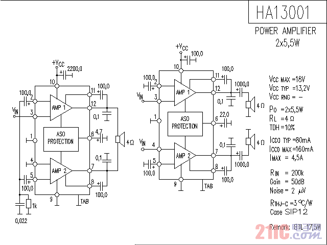 HA13001 <strong><strong>音響</strong></strong>IC<strong><strong>電路圖</strong></strong>.gif