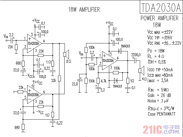 <strong><strong>TDA2030A</strong></strong>低音炮<strong><strong>電路圖</strong></strong>.gif