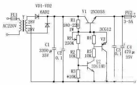 3～25V電壓可調穩(wěn)壓電路圖的設計