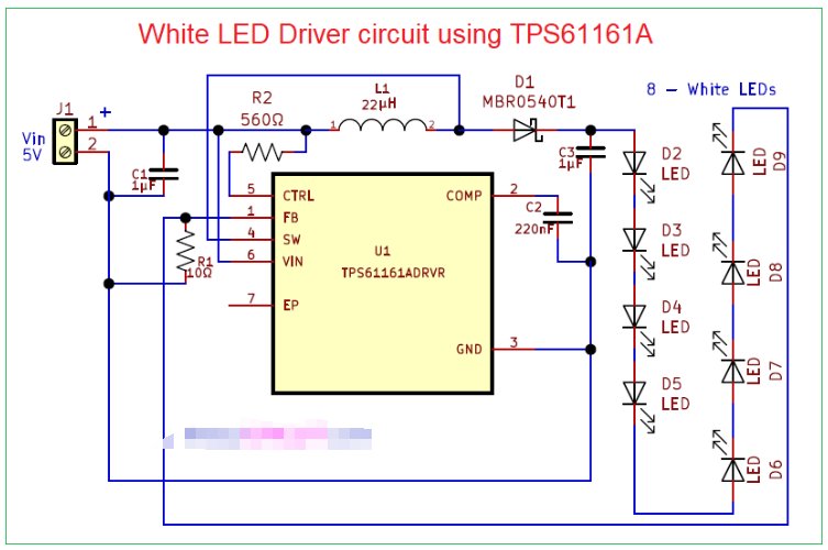 SG3525A的10W白光LED PWM驅(qū)動(dòng)電路圖