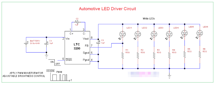 SG3525A的10W白光LED PWM驅(qū)動(dòng)電路圖