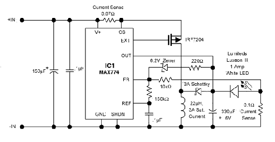 分立式高電流開關(guān)模式LED驅(qū)動(dòng)器電路圖設(shè)計(jì)