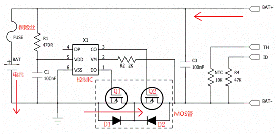 鋰電池保護(hù)電路的工作原理詳細(xì)描述