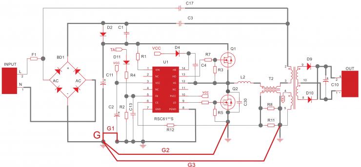 RS瑞森半導(dǎo)體助力實現(xiàn)優(yōu)秀LLC諧振方案--PCB LAYOUT