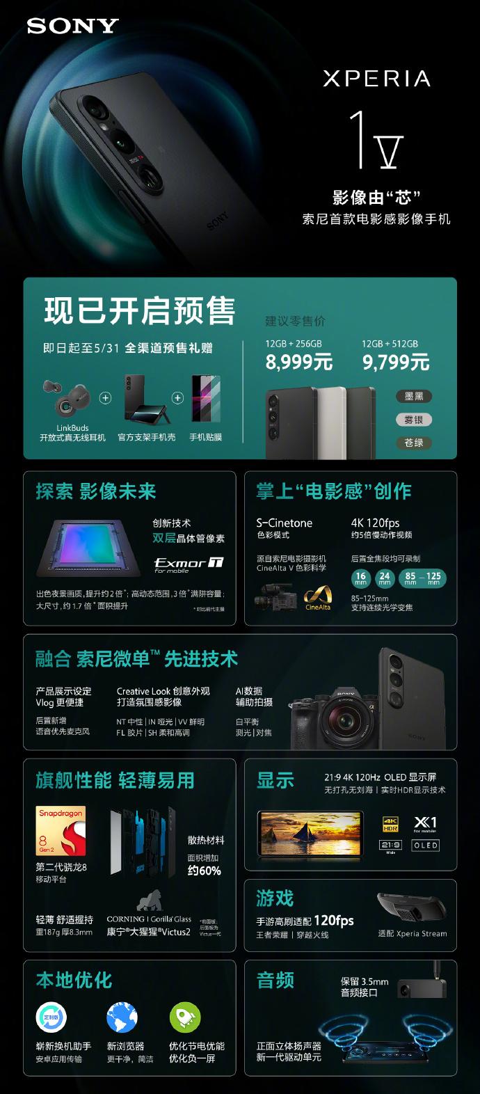 搭載高通驍龍?zhí)幚砥?，索尼發(fā)布 Xperia 1/10 V 兩款新機(jī)