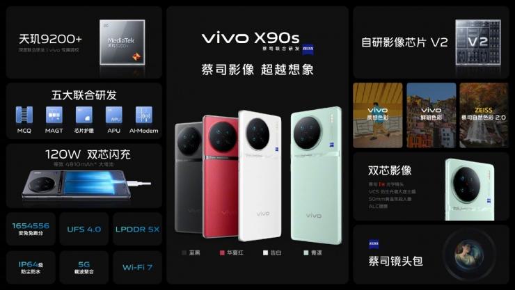 搭載天璣 9200+ 處理器，vivo X90s 今日正式開售